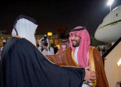 بازتاب رسانه ای استقبال بن سلمان از امیر قطر و صحبت برادرانه بین آنها